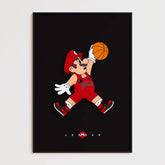 Affiche et Tableau Moderne Michael Jordan Super Mario Bros