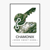 Affiche carte ville Personnalisée Clés Maison