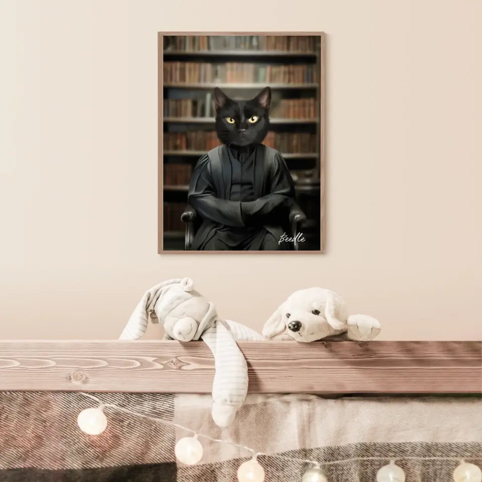 Tableau Personnalisé Portrait Animaux Sorcier Severus