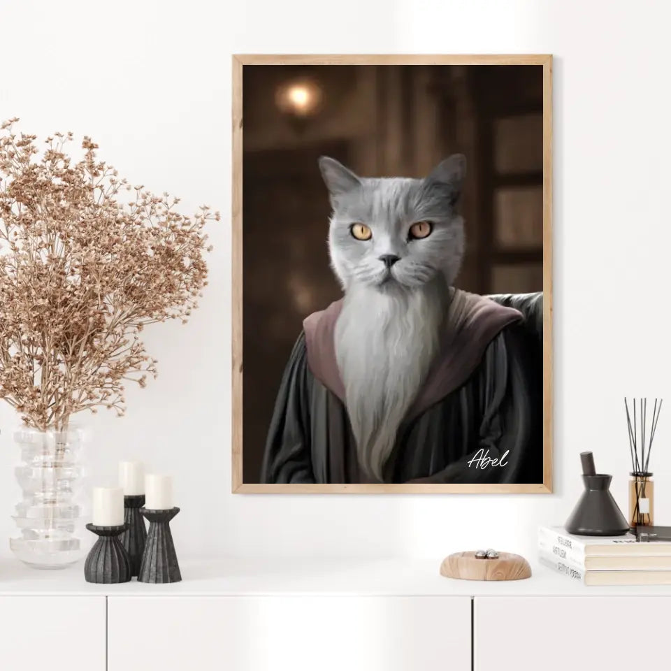 Tableau Personnalisé Portrait Animaux Sorcier Dumbledore