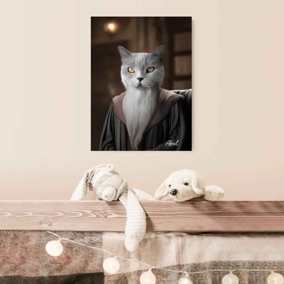 Tableau Personnalisé Portrait Animaux Sorcier Dumbledore