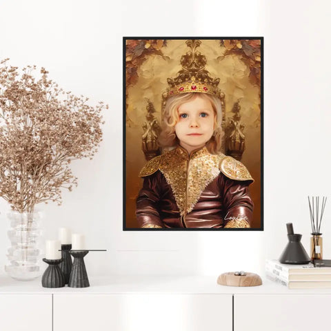 Tableau Personnalisé Photo Portrait Enfant Royal Princesse
