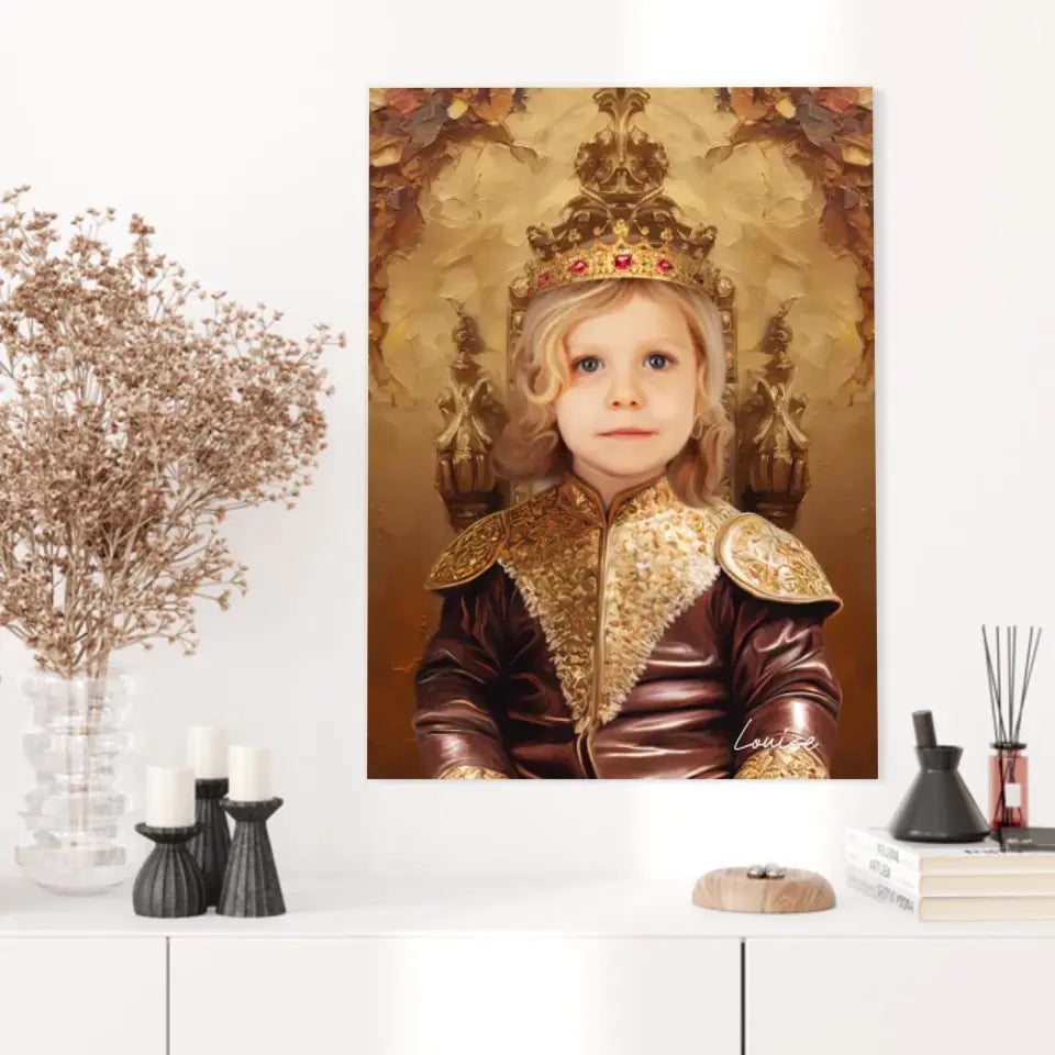 Tableau Personnalisé Photo Portrait Enfant Royal Princesse