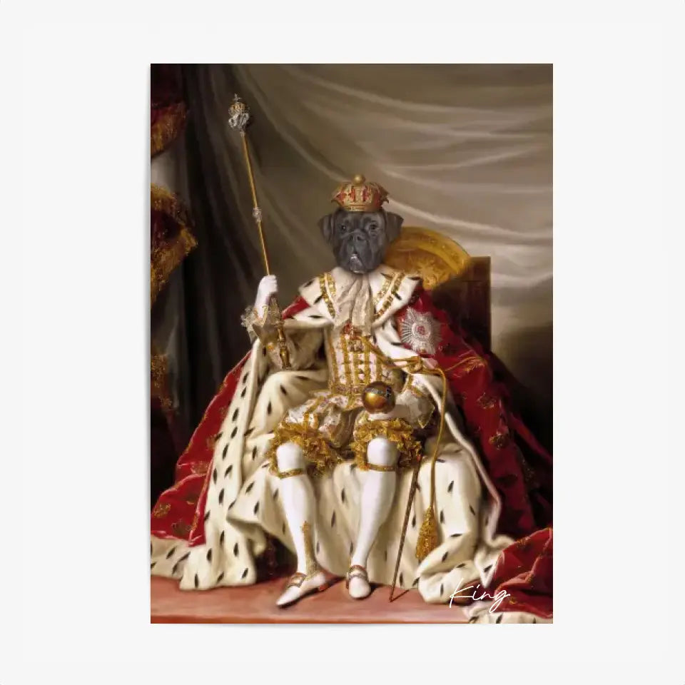 Tableau Animaux Portrait Personnalisé Renaissance Roi Christian VII de Danemark