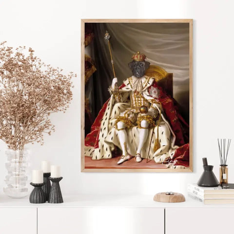 Tableau Animaux Portrait Personnalisé Renaissance Roi Christian VII de Danemark