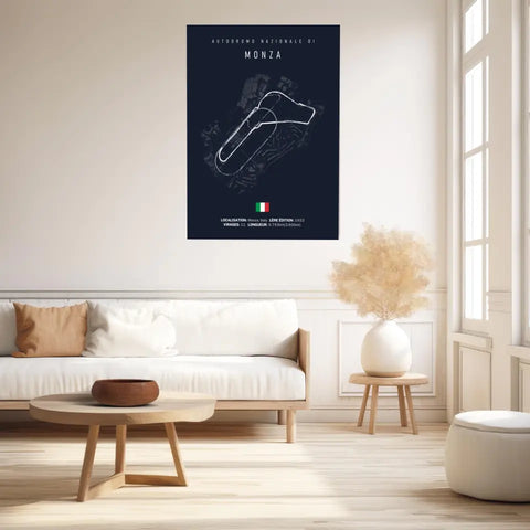 Affiche ou Tableau du Circuit de Formule 1 Autodromo Nazionale di Monza Italie
