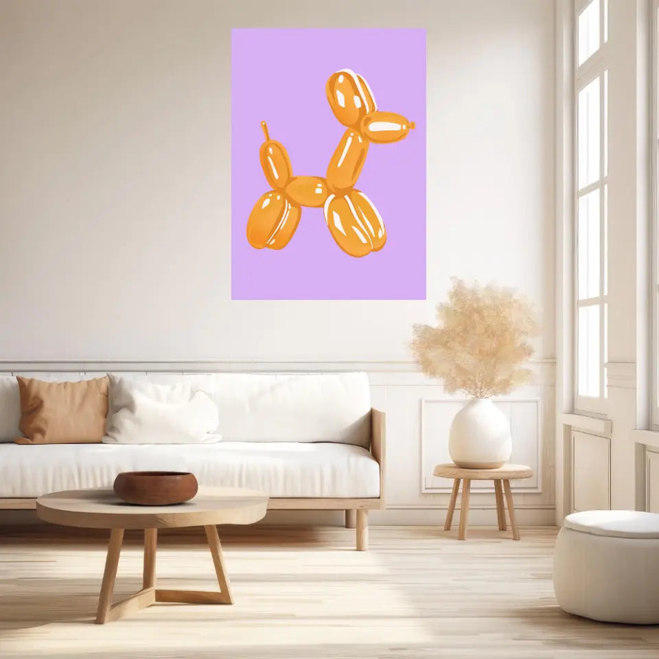 Affiche et Tableau Moderne Jeff Koons Balloon Dogs Gold