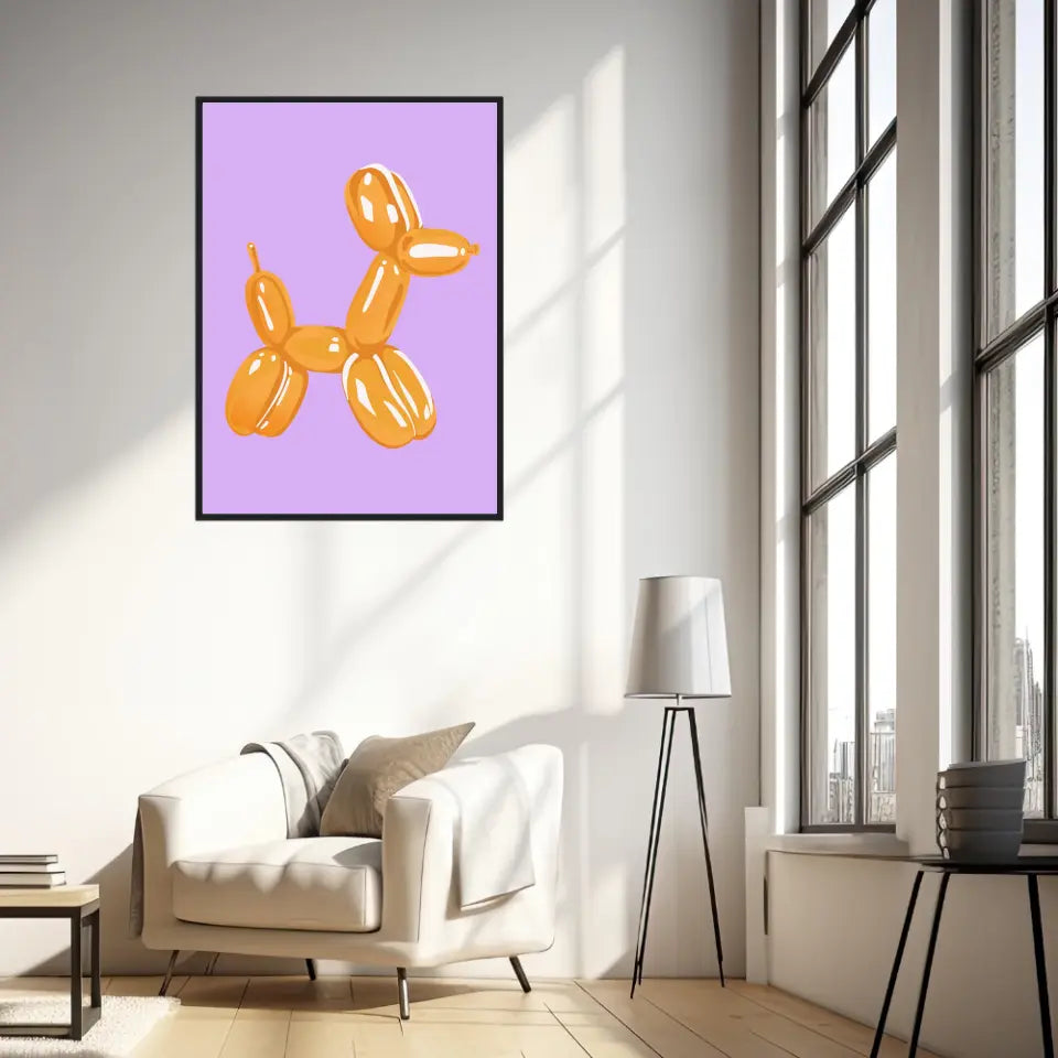 Affiche et Tableau Moderne Jeff Koons Balloon Dogs Gold