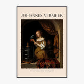 Johannes Vermeer A Woman Feeding A Parrot With A Page
