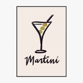Affiche Et Tableau Minimaliste Apéritif Martini