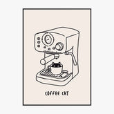 Affiche Et Tableau Minimaliste Coffee Cat