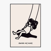 Affiche Et Tableau Minimaliste Swing Me Wine