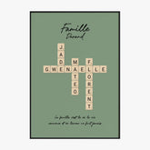 Tableau Personnalisé Scrabble Famille