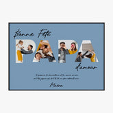 Affiche Personnalisée Fête Des Pères Lettre Photo Papa