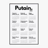 Affiche Personnalisée Calendrier Putain 2025