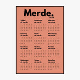 Affiche Personnalisée Calendrier Merde