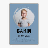 Affiche Naissance Personnalisé Photo Bébé Brush