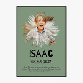 Affiche Naissance Personnalisé Photo Bébé Feu Artifice