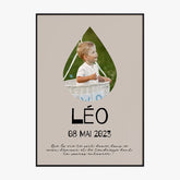 Affiche Naissance Personnalisé Photo Bébé Goutte