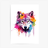 Tableau Animaux Loup Pop Art