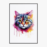 Tableau Animaux Chat Pop Art