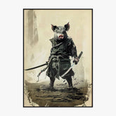 Tableau Animaux Cochon Ninja