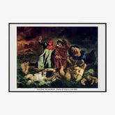 Tableau Eugène Delacroix Dante & Virgil in Hell
