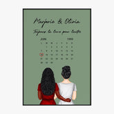 Affiche Personnalisée Meilleures Amies Calendrier