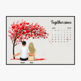Affiche Personnalisée Couple Calendrier