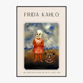 Affiche Frida Kahlo – Girl With Death Mask She Plays Alone 1938