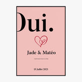 Affiche Personnalisée Mariage Oui