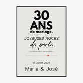 Affiche Personnalisée Noces De Perle