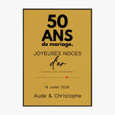Affiche Personnalisée Noces d'Or