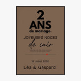Affiche Personnalisée Noces De Cuir