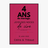Affiche Personnalisée Noces De Cire