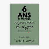 Affiche Personnalisée Noces De Chypre