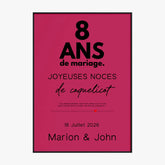 Affiche Personnalisée Noces De Coquelicot