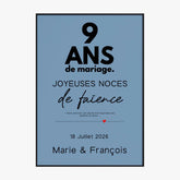Affiche Personnalisée Noces De Faïence