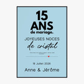 Affiche Personnalisée Noces De Cristal