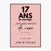 Affiche Personnalisée Noces De Rose