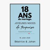 Affiche Personnalisée Noces De Turquoise