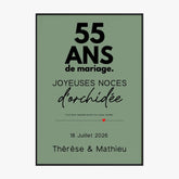 Affiche Personnalisée Noces D'Orchidée