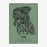 Affiche Portrait Personnalisé Esquisse Animal