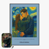 Affiche Personnalisée Style Van Gogh Couple