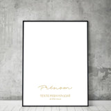 Tableau signe du zodiaque boho Personnalisé Black Édition