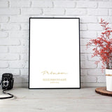 Tableau signe du zodiaque boho Personnalisé Black Édition