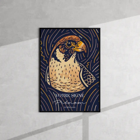 Tableau Signe Amérindien Personnalisé Blue Édition Rectangle