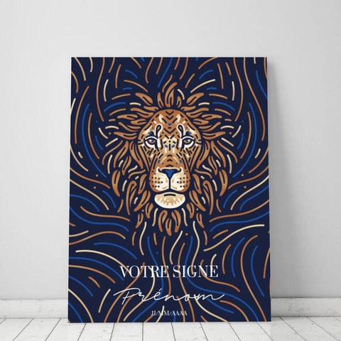 Tableau Signe Astrologique Personnalisé Blue Édition Rectangle