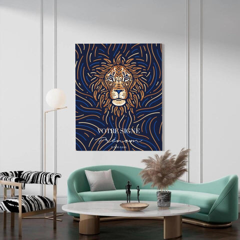 Tableau Signe Astrologique Personnalisé Blue Édition Rectangle