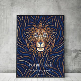 Tableau Signe Astrologique Personnalisé Blue Édition Rectangle